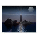 Dolphin and Lighthouse at night posters