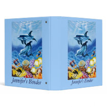 Dolphin Art Personalized School or Keepsake Binder
