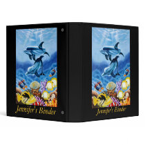 Dolphin Art Personalized School or Keepsake Binder