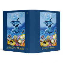 Dolphin Art Personalized School or Keepsake Binder