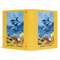 Dolphin Art Personalized School or Keepsake Binder