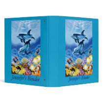 Dolphin Art Personalized School or Keepsake Binder