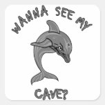 Dolphin Assault Cave Square Sticker