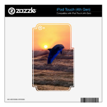 Dolphin at sunset decal for iPod touch 4G