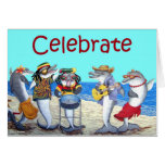 Dolphin Beach Party Card