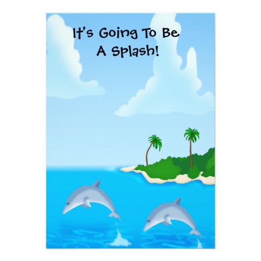 Dolphin Birthday Invitations