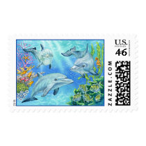 Dolphin Cove Postage Stamp