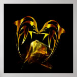 Dolphin crystal love poster