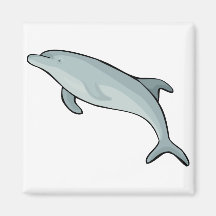 Dolphin Dolphins Marine Mammals Blue Fish Animal Fridge Magnets