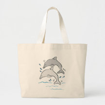 Dolphin Dolphins Marine Mammals Ocean Bags