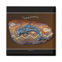 DOLPHIN DREAMING Magnet by PrintedGifts DOLPHIN DREAMING Magnet