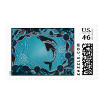 Dolphin Dreaming Postage Stamp