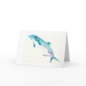 Dolphin Dreams Note Card by lillyarts Dolphin Dreams Note Card