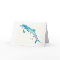 Dolphin Dreams Note Card by lillyarts Dolphin Dreams Note Card