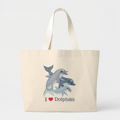 Dolphin Family Canvas Bag