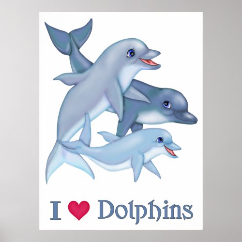 Dolphin Family print