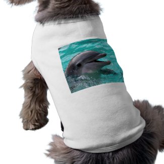 Dolphin head in aquamarine water petshirt