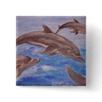 Dolphin Hi-Fives buttons by taiche Dolphin Hi-Fives buttons