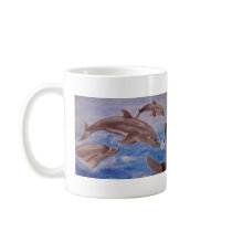 Dolphin High Fives mugs by taiche Dolphin High Fives mugs