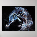 Dolphin in fractals poster