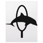 dolphin in hoop icon letterhead template
