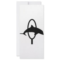 dolphin in hoop icon rack cards