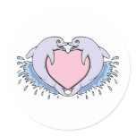 Dolphin Love! Round Stickers