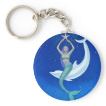 Dolphin Moon Mermaid Key Chains