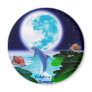 DOLPHIN MOON Paradise Art Series Refrigerator Magnet
