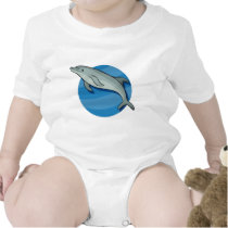 Dolphin on Blue t-shirts