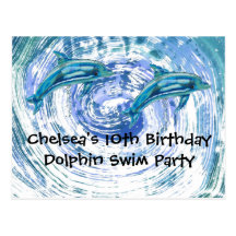 Dolphin Party Cards Postcards