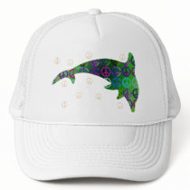 Dolphin Peace Monday Cap hats