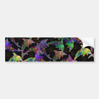 Dolphin Peace Pod Bumper Sticker