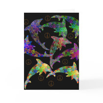 Dolphin Peace Pod Greeting Card