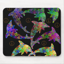 Dolphin Peace Pod Mousepad