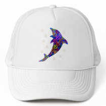 Dolphin Peace Saturday Cap hats by Jaenne Dolphin Peace Saturday Cap hats