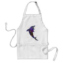 Dolphin Peace Thursday Apron by Jaenne Dolphin Peace Thursday Apron