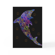 Dolphin Peace Thursday Greeting Card by Jaenne Dolphin Peace Thursday Greeting Card