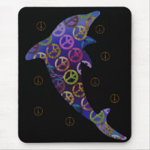 Dolphin Peace Thursday Mousepad by Jaenne Dolphin Peace Thursday Mousepad