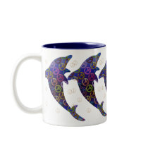 Dolphin Peace Thursday Mug by Jaenne Dolphin Peace Thursday Mug