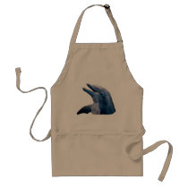 Dolphin Picture Kahki Apron