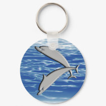 Dolphin Play Keychain by stellerangel Dolphin Play Keychain