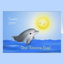 Dolphin Playing with Sun cards