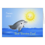Dolphin Playing with Sun Greeting Cards