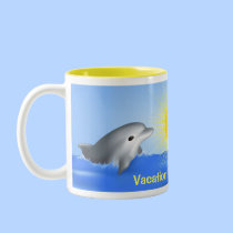 Dolphin Playing with Sun mugs