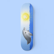 Dolphin Playing with Sun skateboards