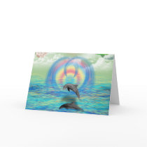 Dolphin Rising Greeting Card