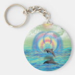 Dolphin Rising Keychain