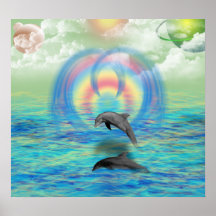 Dolphin Rising Print