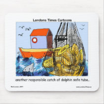 Dolphin-Safe Tuba Funny Gifts Tees Mugs & Cards mousepads